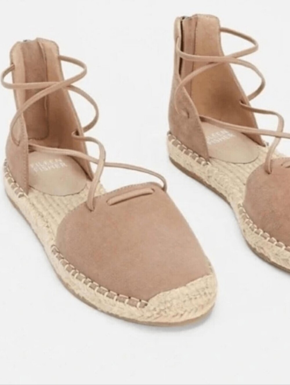 Eileen Fisher Lace Suede Espadrille Size 7.5